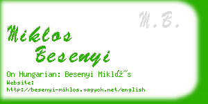 miklos besenyi business card